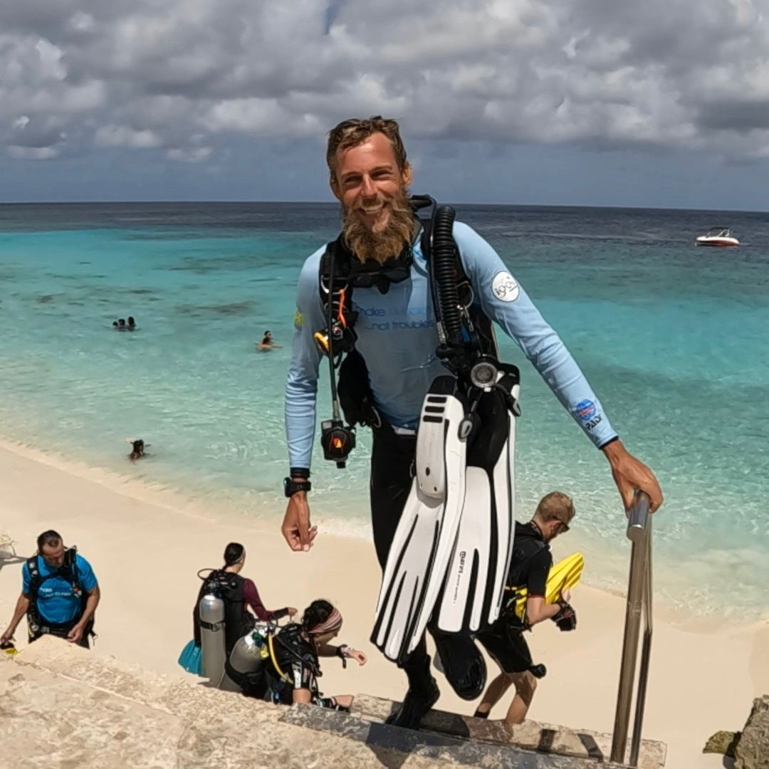 Portrait of Martijn Klijnstra, PADI Course Director in Bonaire
